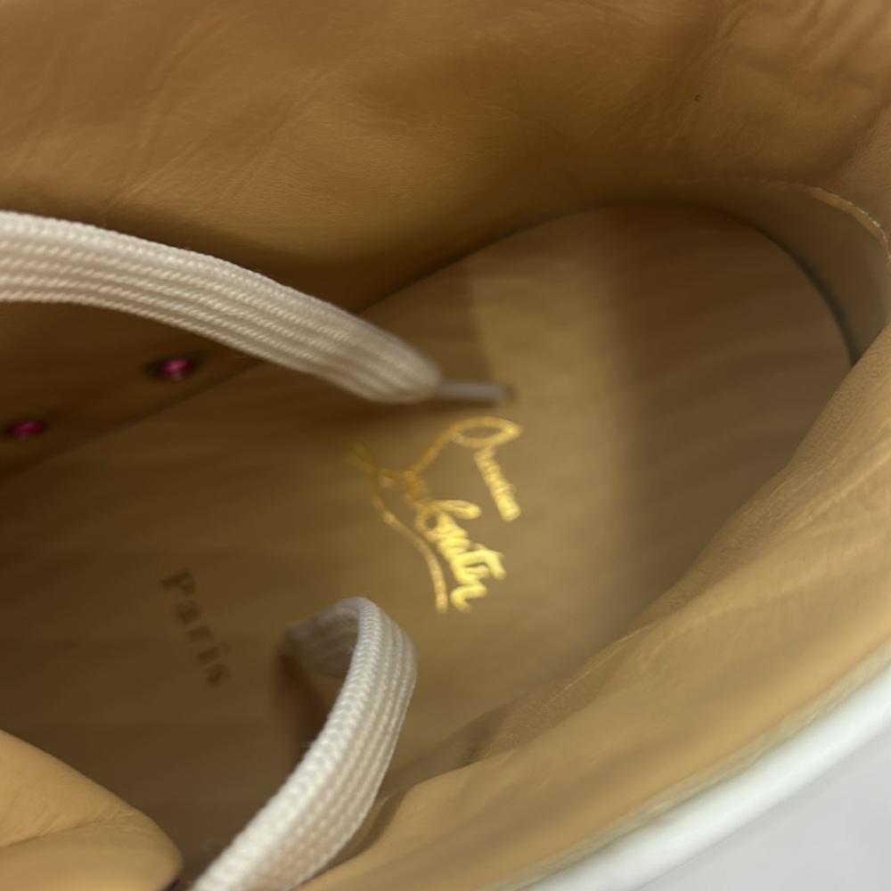 Christian Louboutin Red Spiked Sneakers - Picture 6 of 10